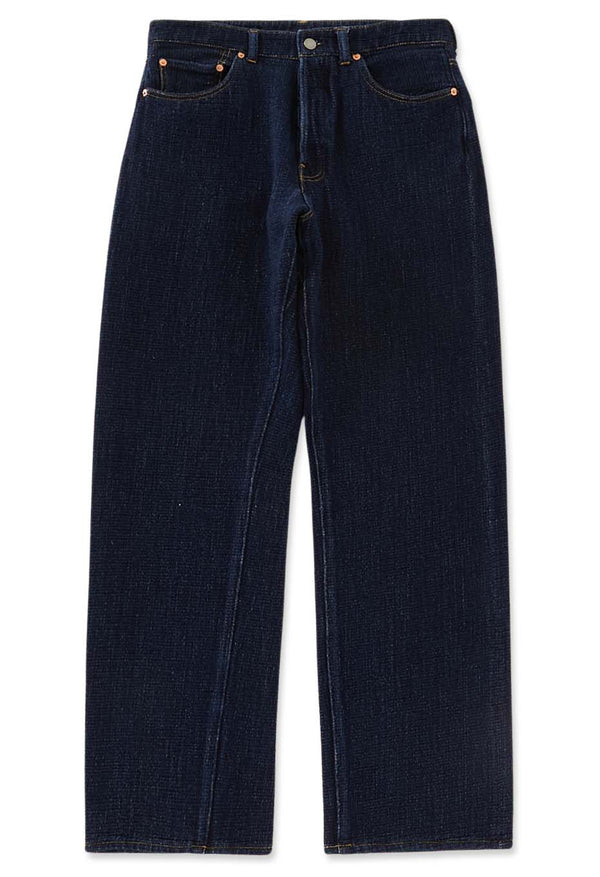 Flow jacquard denim jeans - INDIGO