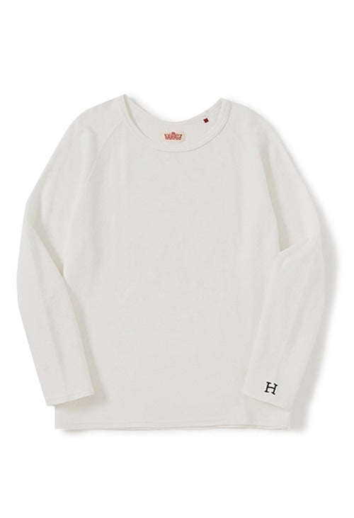 ストレッチフライス リラックスフィット LS Tシャツ ウィメンズ - WHITE
