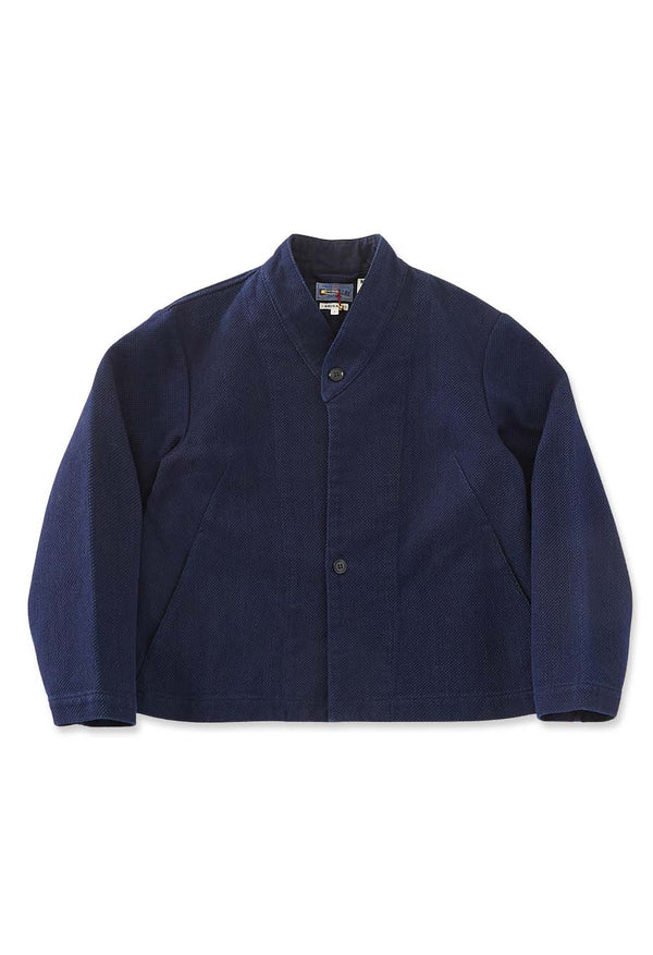 Woven Pure Indigo Nijuorisashiko Haori Jacket Women's - INDIGO
