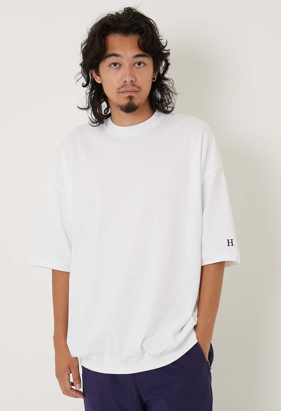 ストレッチフライス 9.5oz ヘムリブ ショートスリーブ Tシャツ - WHITE