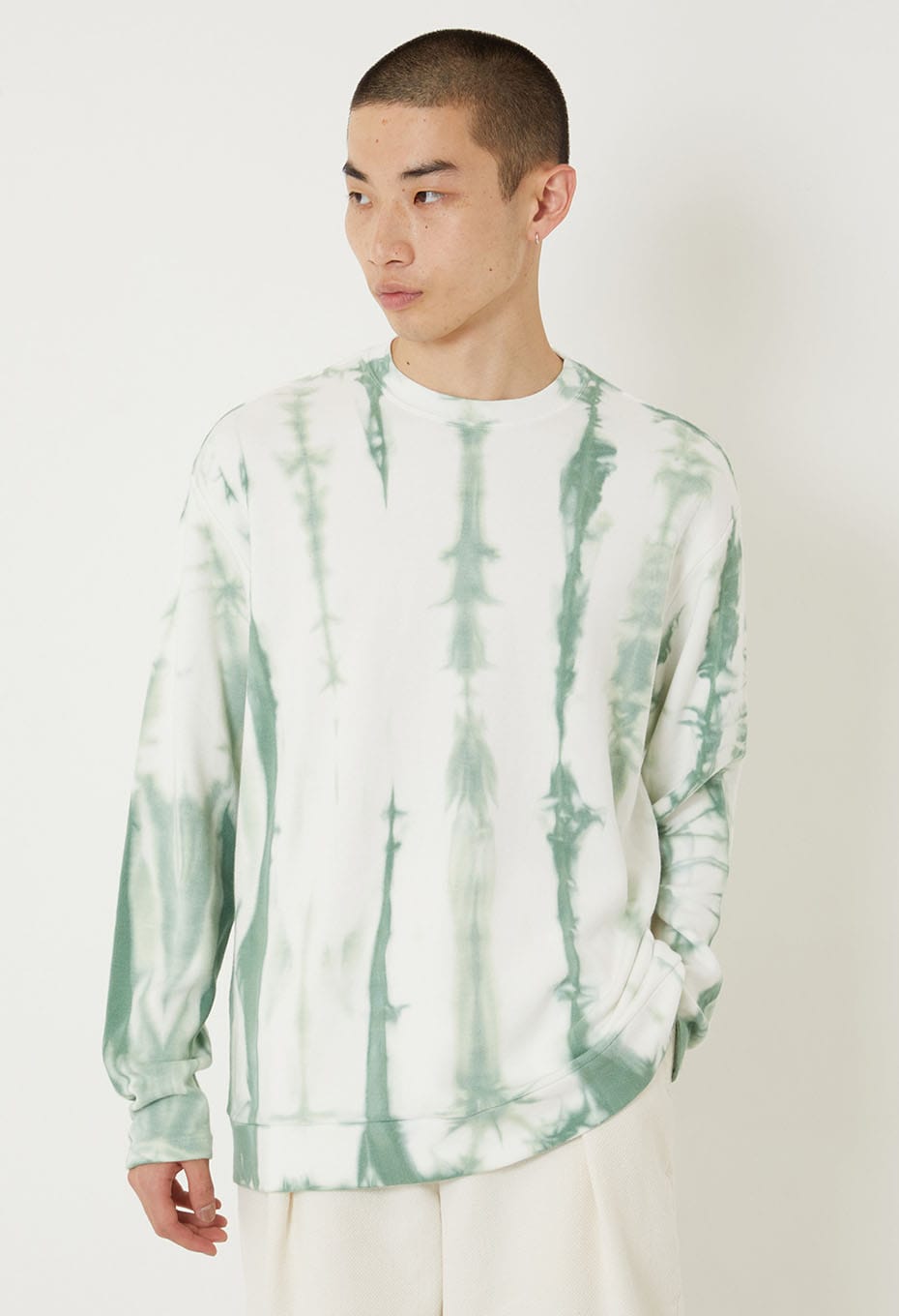 Eightlock Smooth Vertical Long Sleeve Pullover - LT GREEN