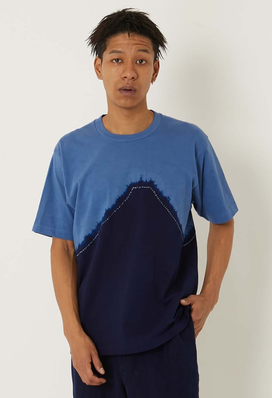 SW オーガニックコットン アリマツフジシボリ Tシャツ - NAVY