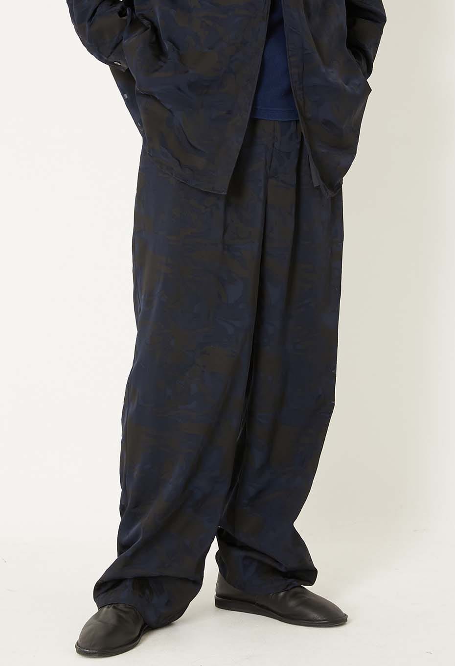 クモスカシモヨウ ドローパンツ - DARK NAVY