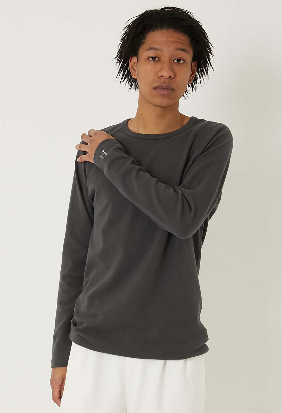 ストレッチフライス ロングスリーブ Tシャツ - CHARCOAL