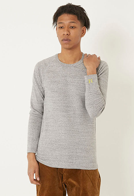 ストレッチフライス ロングスリーブ Tシャツ - GREY