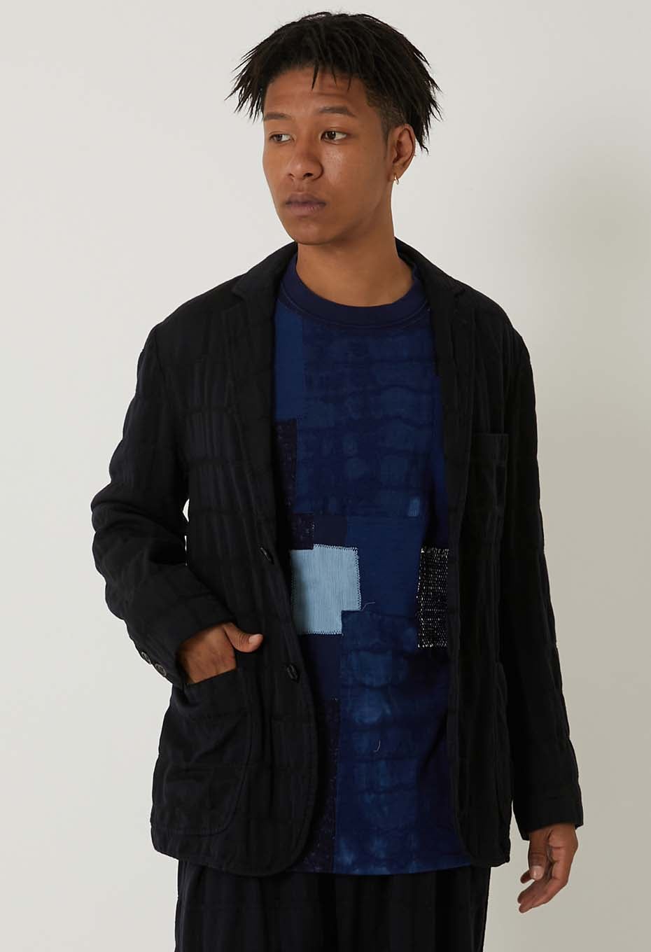 REWORK Furoshiki Check Jacquard 2B Jacket - ONE