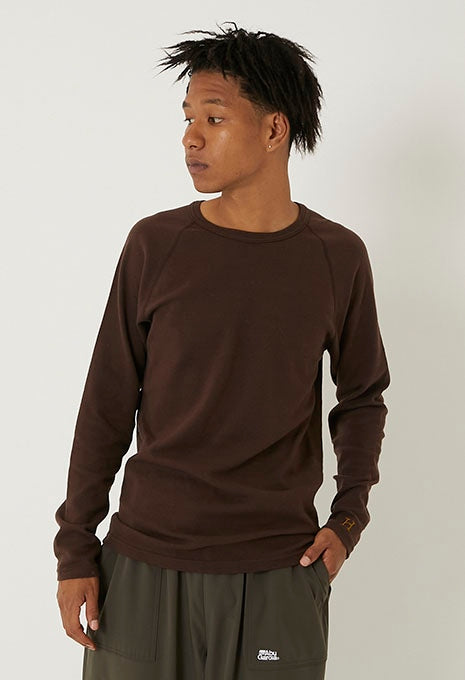 ストレッチフライス ロングスリーブ Tシャツ - CHOCO