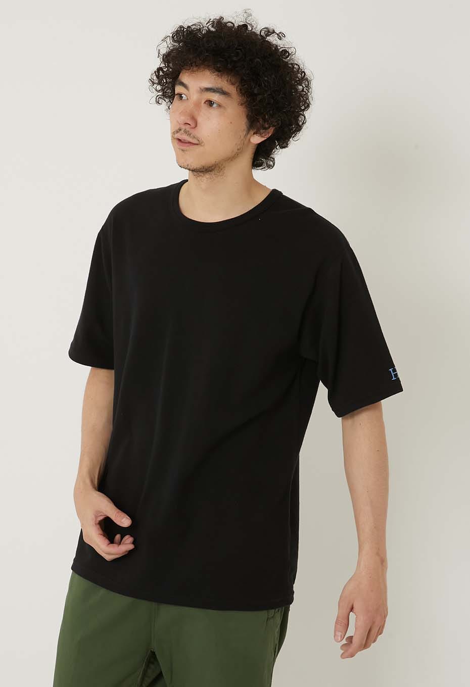 Stretch Fraise Comfortable short sleeve T-shirt - BLACK