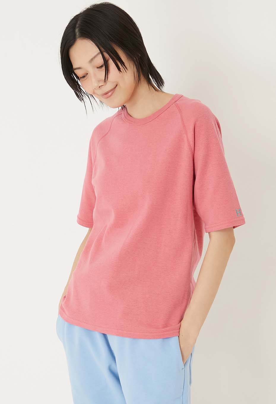 Stretch Fraise Relaxed Fit SS T-Shirt Women - WINE