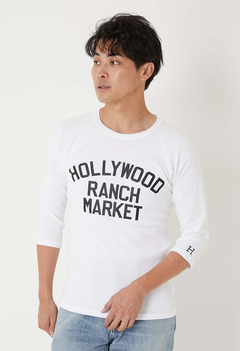ストレッチフライス ダブルロゴプリント ハーフスリーブTシャツ - WHITE