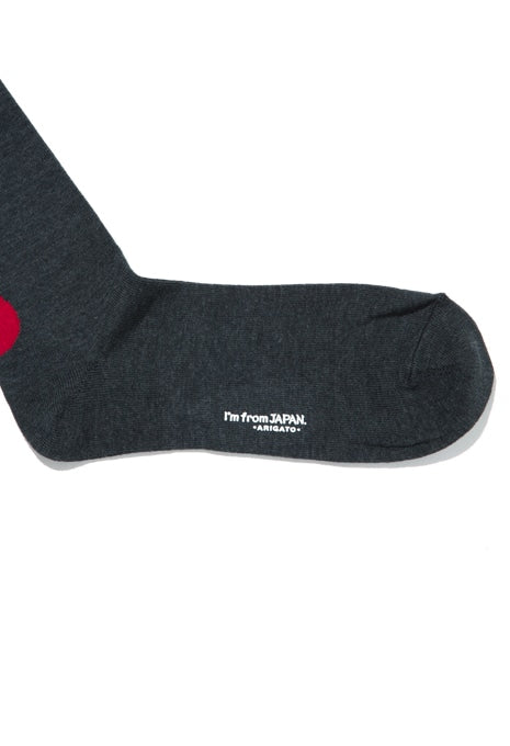 JAPAN FLAG バックスタイルソックス - CH GREY