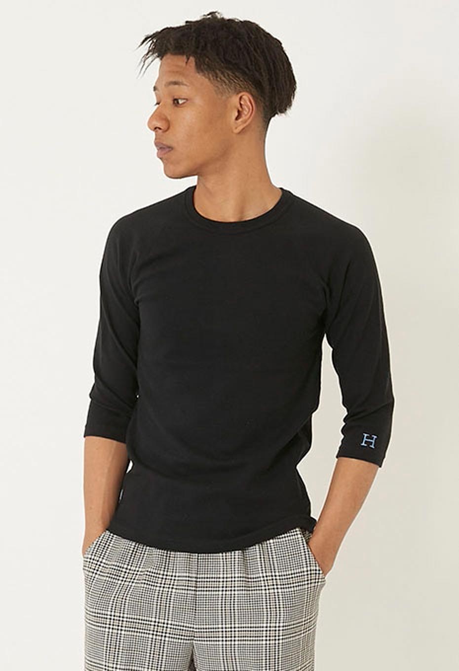 ストレッチフライス ハーフスリーブ Tシャツ - BLACK