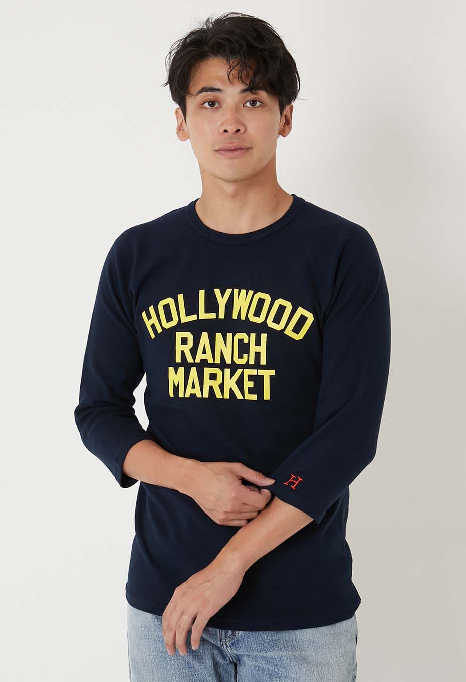 ストレッチフライス ダブルロゴプリント ハーフスリーブTシャツ - DARK NAVY