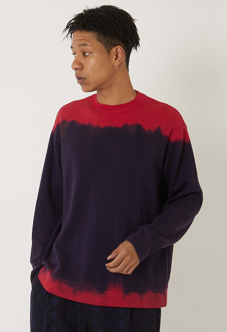 エイトロックスムース インディゴムラゾメ ロングスリーブTシャツ - RED