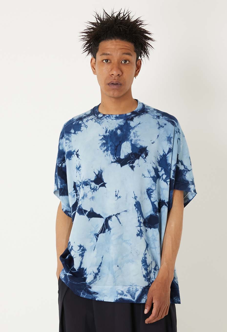エイトロックスムース インディゴシボリ フレンチTシャツ - INDIGO