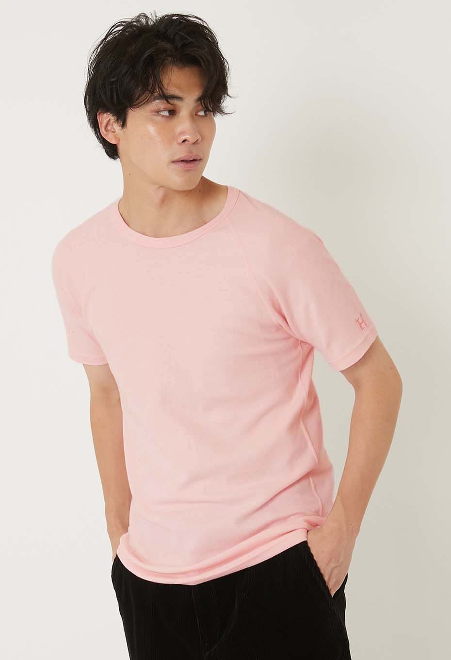 ストレッチフライス ショートスリーブ Tシャツ - BABY PINK