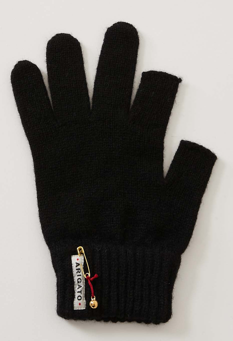 Recycled cashmere ubiquitous gloves - BLACK
