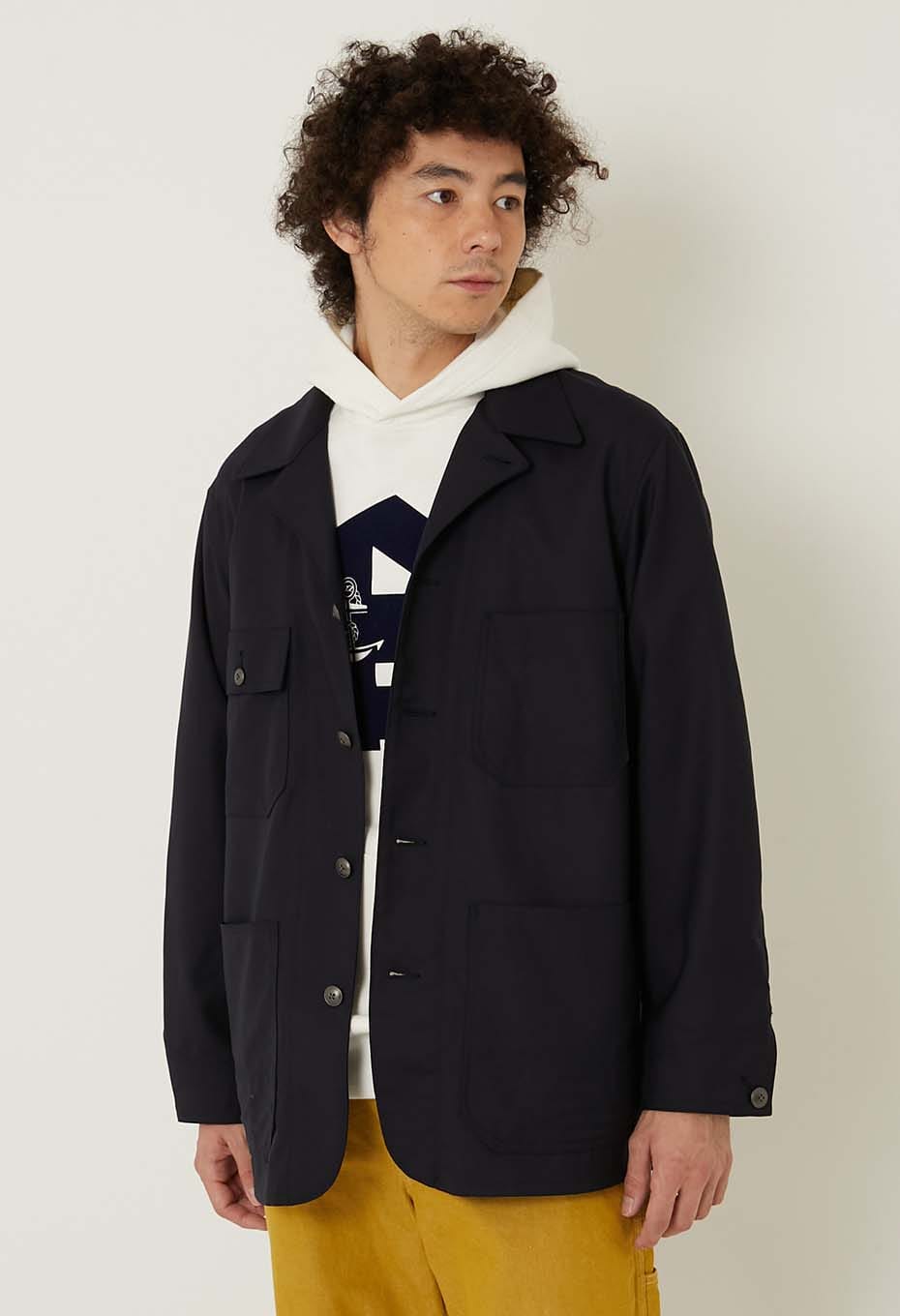 ホップサック スプリットラグラン カバーオール - NAVY