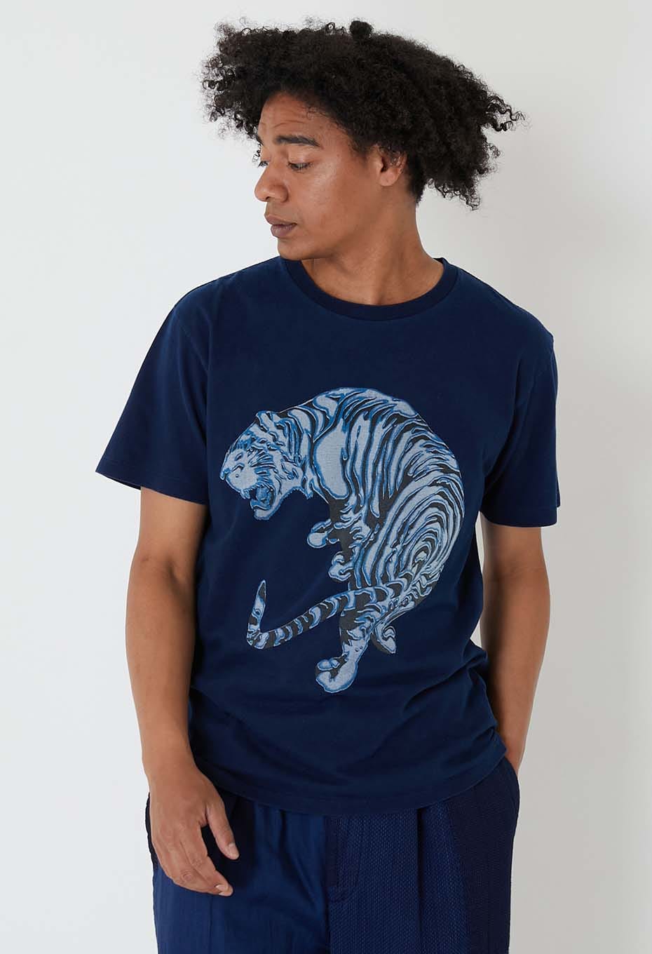 ミカエリタイガー バッセンTシャツ - INDIGO