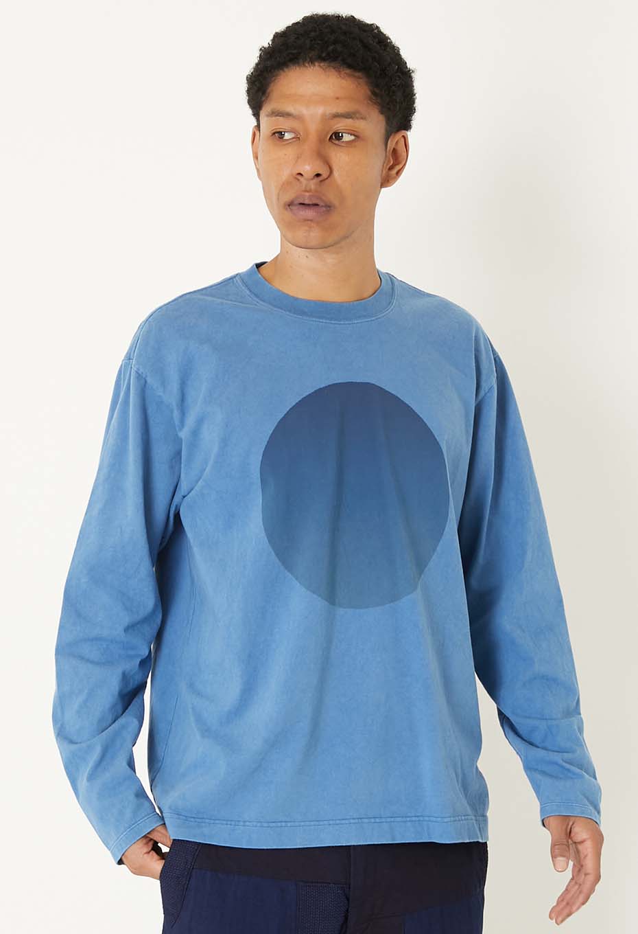 Indigo Oomaru Print Long Sleeve T-shirt - A