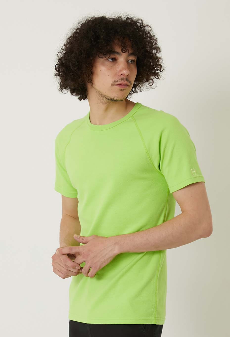 ストレッチフライス ショートスリーブ Tシャツ - YEL GREEN