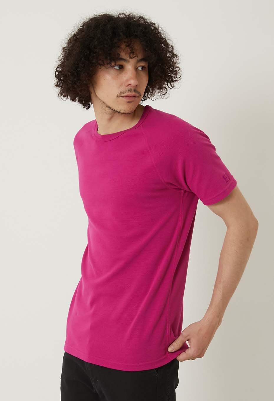 ストレッチフライス ショートスリーブ Tシャツ - DARK PINK
