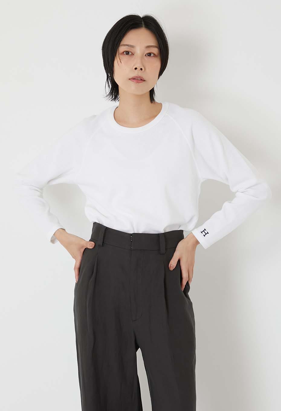 ストレッチフライス リラックスフィット LS Tシャツ ウィメンズ - WHITE