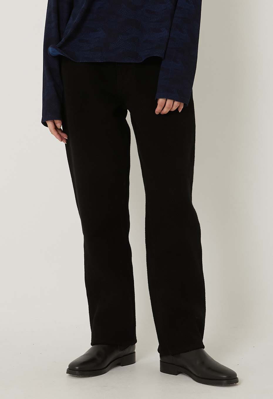 Nijuorisashiko Dark Black 5 Pocket Pants Women's - BLACK