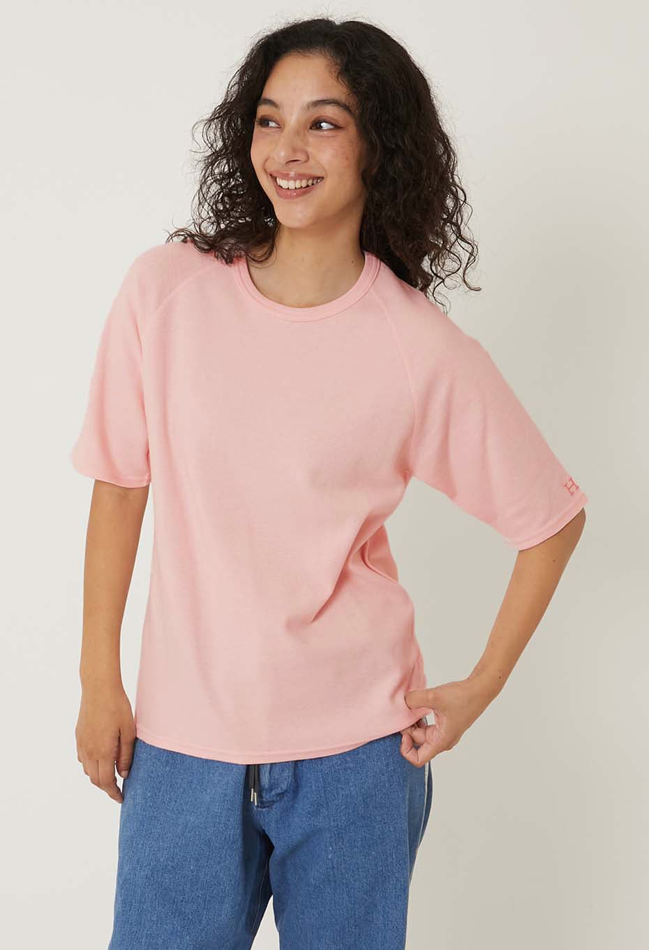 ストレッチフライス リラックスフィット SS Tシャツ ウィメンズ - BABY PINK