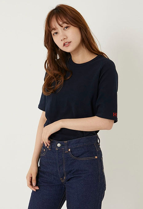 Stretch Fraise Relaxed-fit SS T-shirt for women - DARK NAVY