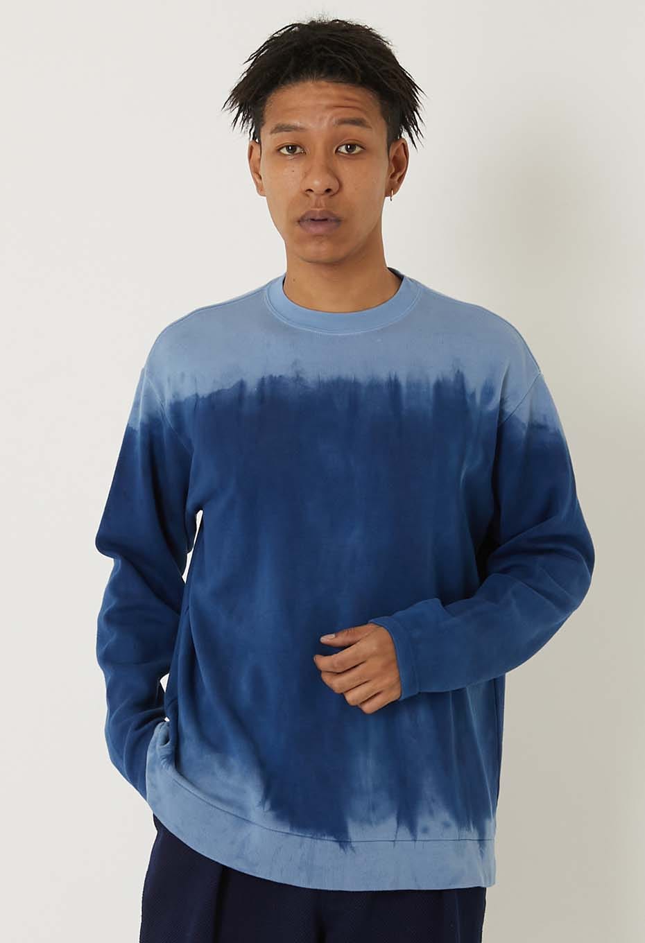エイトロックスムース インディゴムラゾメ ロングスリーブTシャツ - BLUE