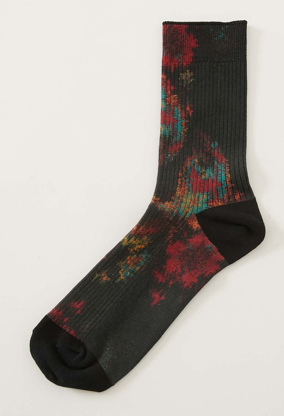 Tsujigahana Printed Socks - BLACK
