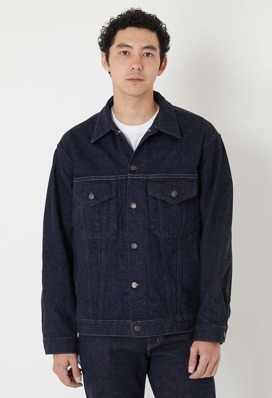 JK01 セルビッチデニム 3rdタイプ トラッカージャケット - INDIGO