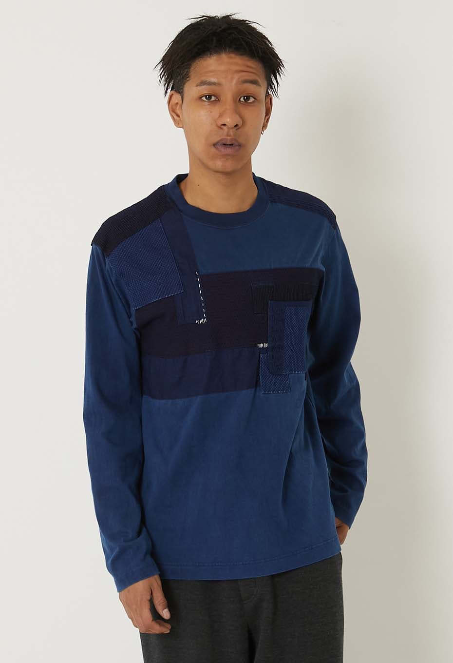 インディゴテゾメ ネンリン ロングスリーブTシャツ - INDIGO