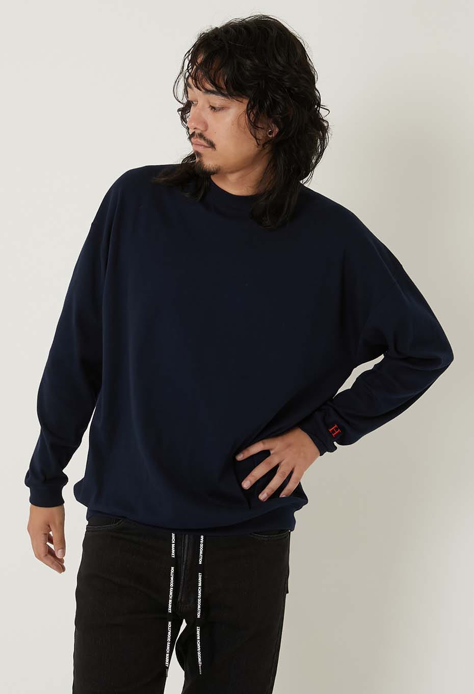 ストレッチフライス 9.5oz ヘムリブ ロングスリーブTシャツ - DARK NAVY