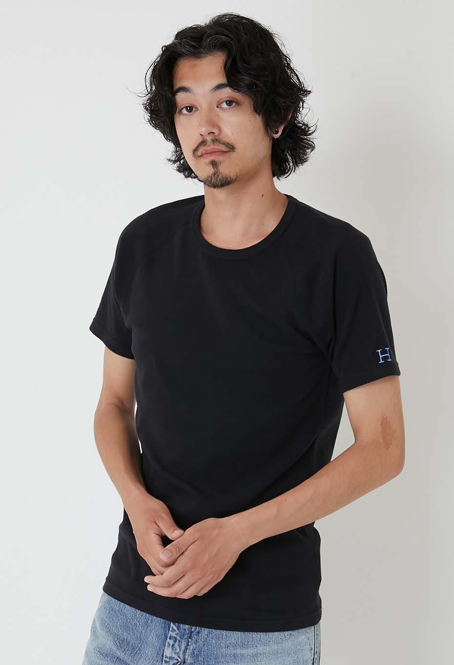 ストレッチフライス ショートスリーブ Tシャツ - BLACK