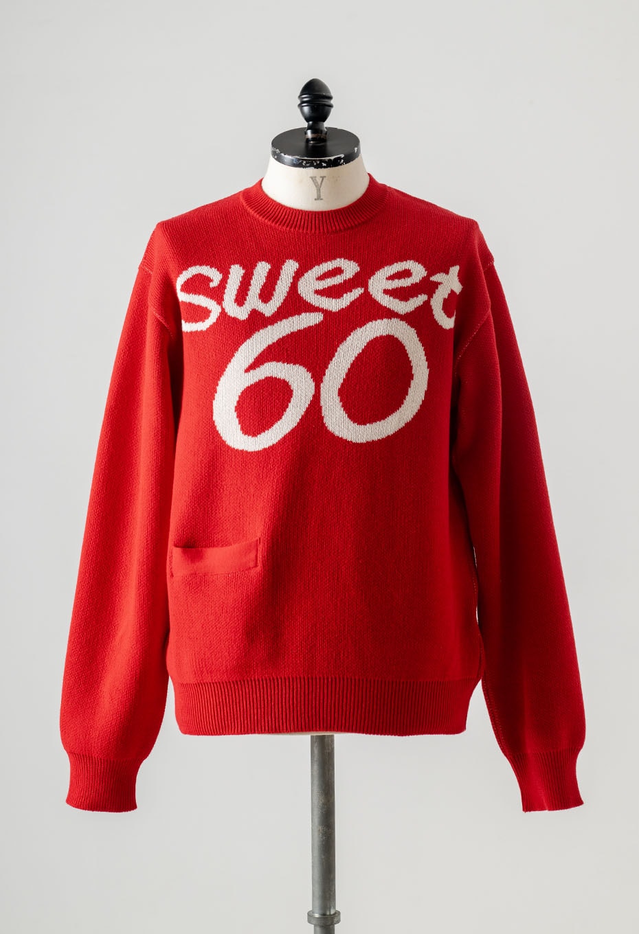 Sweet 60 /コットンクルーネックニット - RED