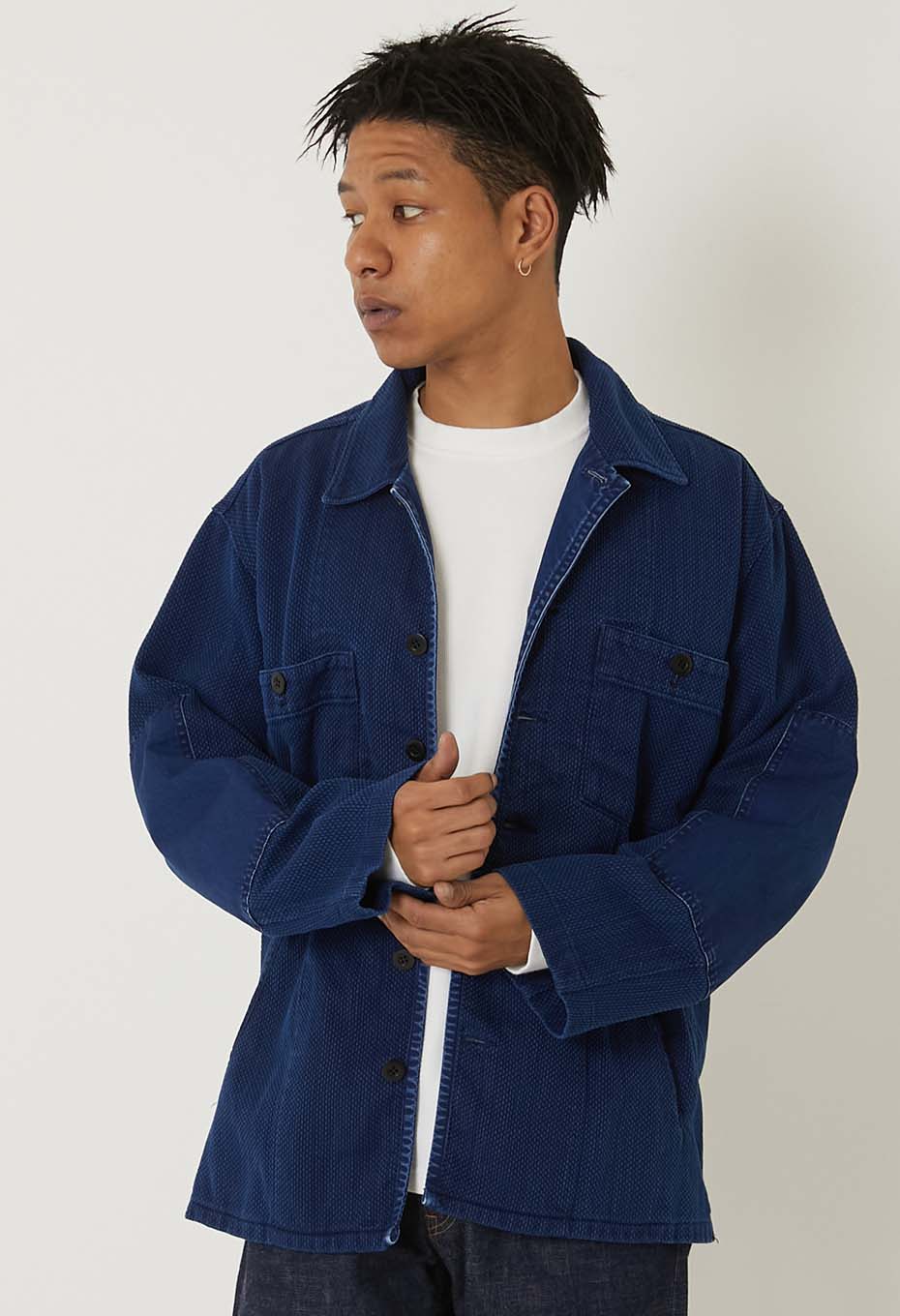 カセゾメサシコ ファティーグシャツ - INDIGO