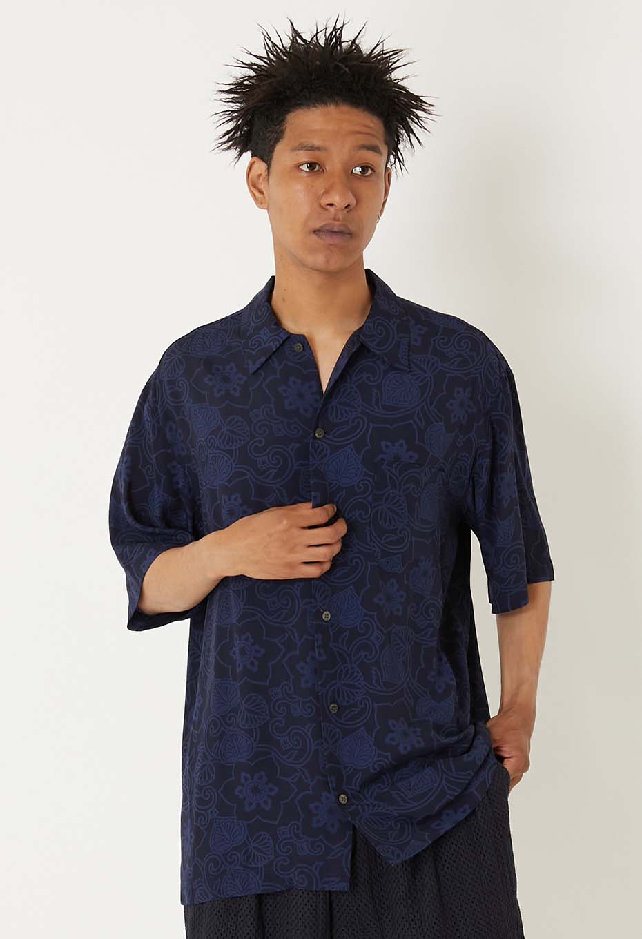 レーヨンエット テッセンカ バッセン ショートスリーブシャツ - DARK NAVY