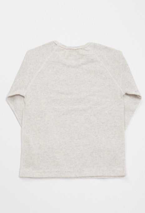 キッズ ストレッチフライス ロングスリーブ Tシャツ - NATURAL