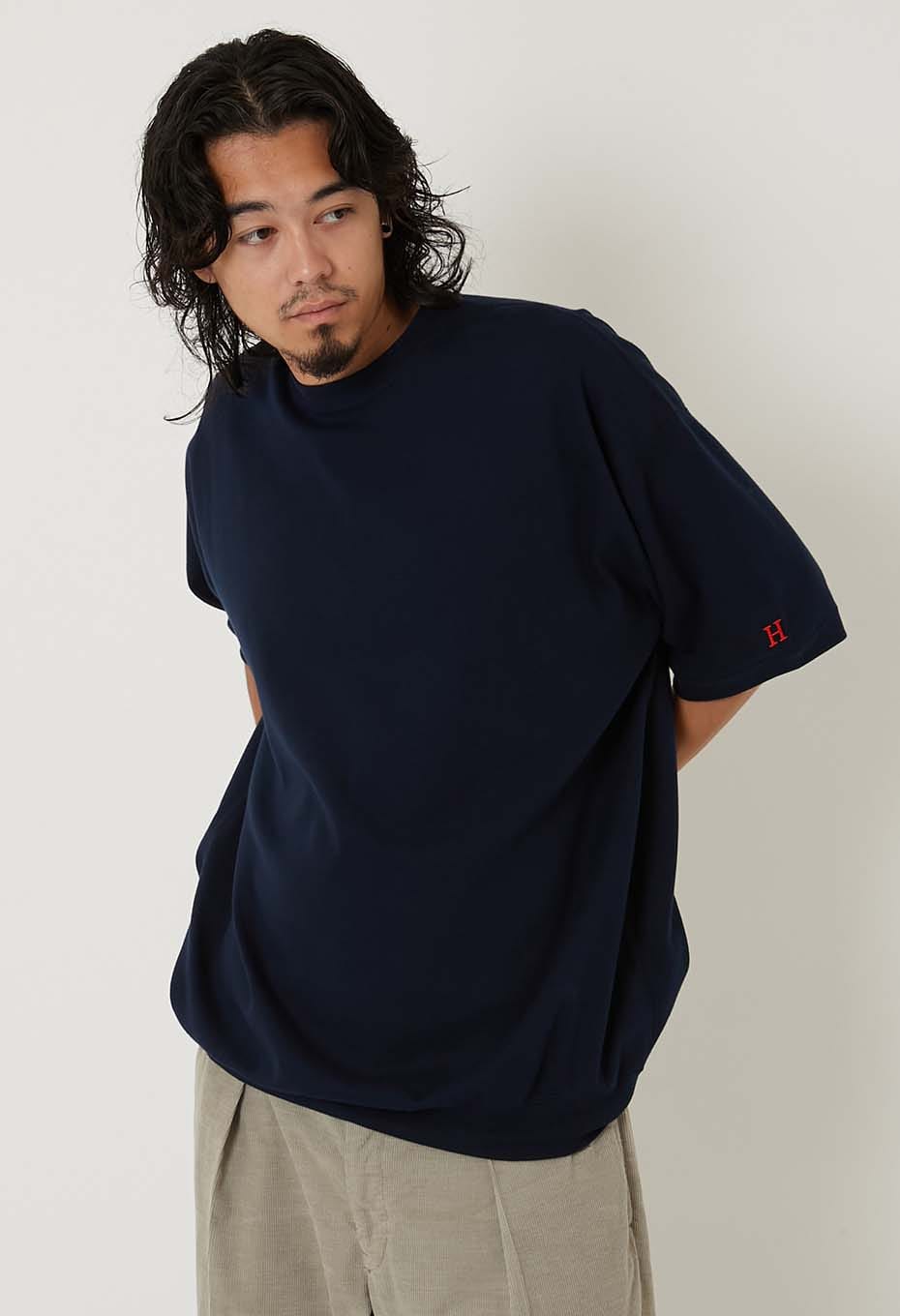 ストレッチフライス 9.5oz ヘムリブ ショートスリーブ Tシャツ - DARK NAVY