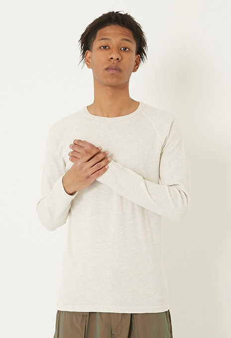 ストレッチフライス ロングスリーブ Tシャツ - NATURAL