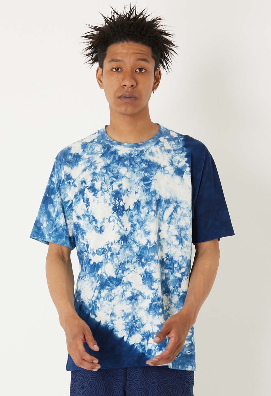 ホンアイ ムラクモシボリ ショートスリーブTシャツ - INDIGO