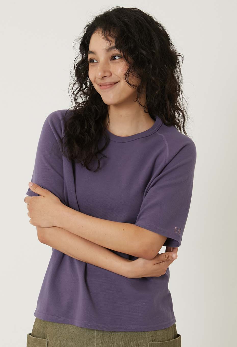 ストレッチフライス リラックスフィット SS Tシャツ ウィメンズ - DK PURPLE