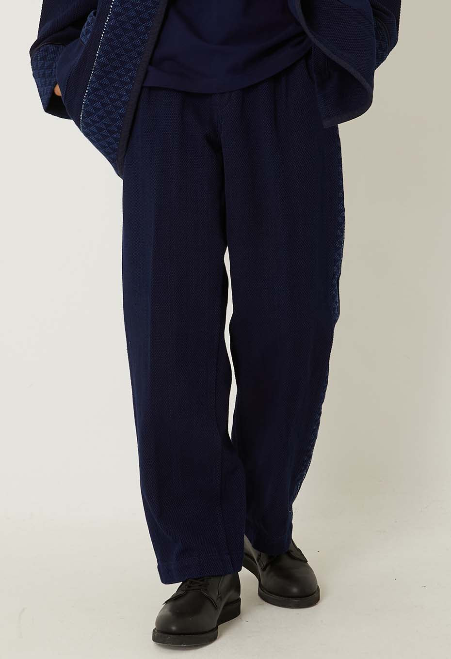 SW Woven Pure Indigo Light Sashiko Fireman Pants - INDIGO