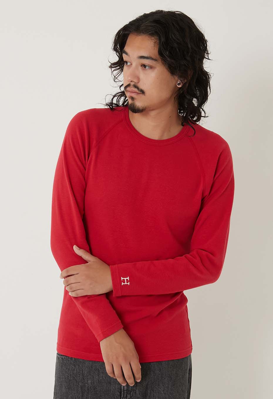 ストレッチフライス ロングスリーブ Tシャツ - RUBY