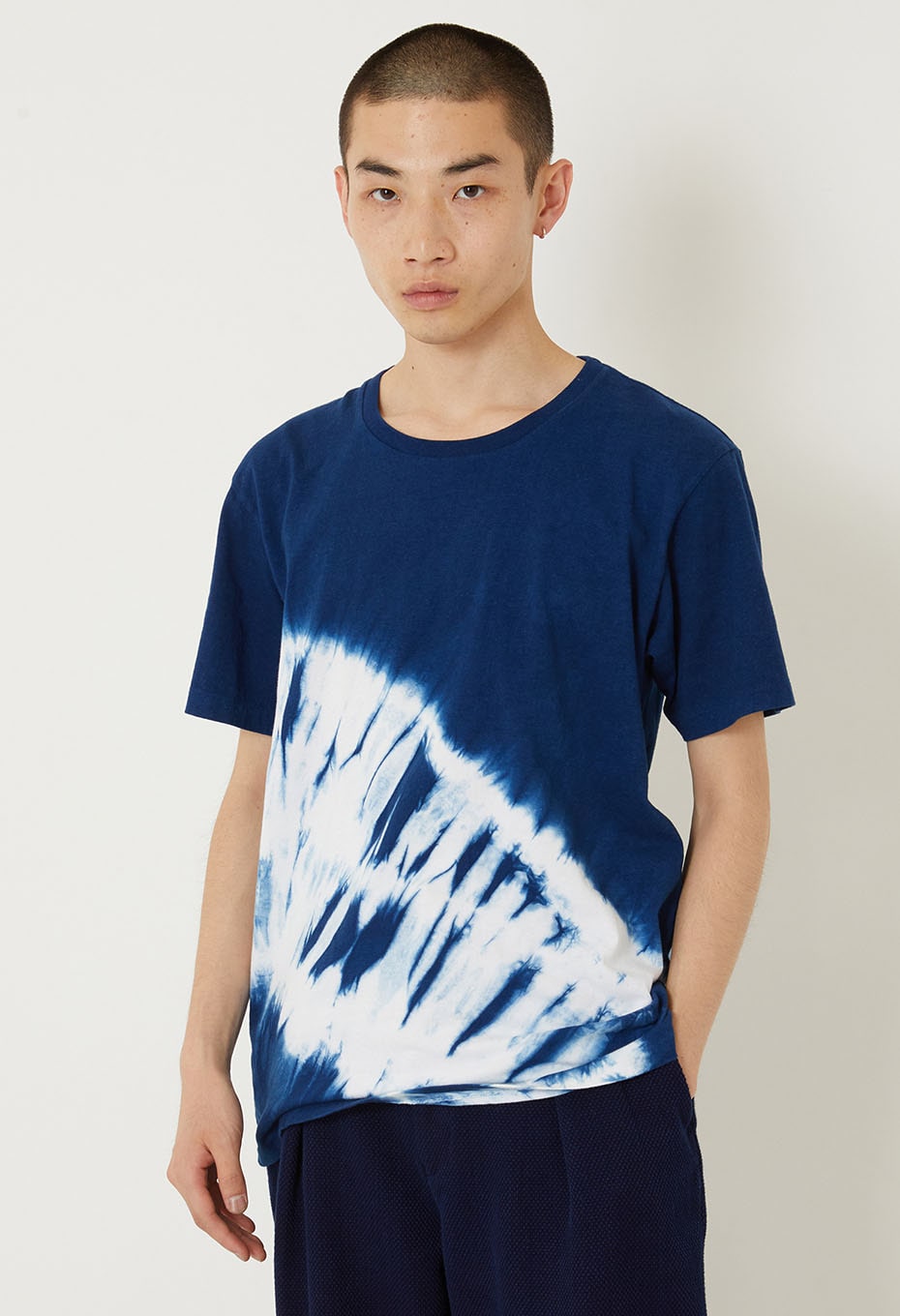 ホンアイ マルマキシボリTシャツ - INDIGO