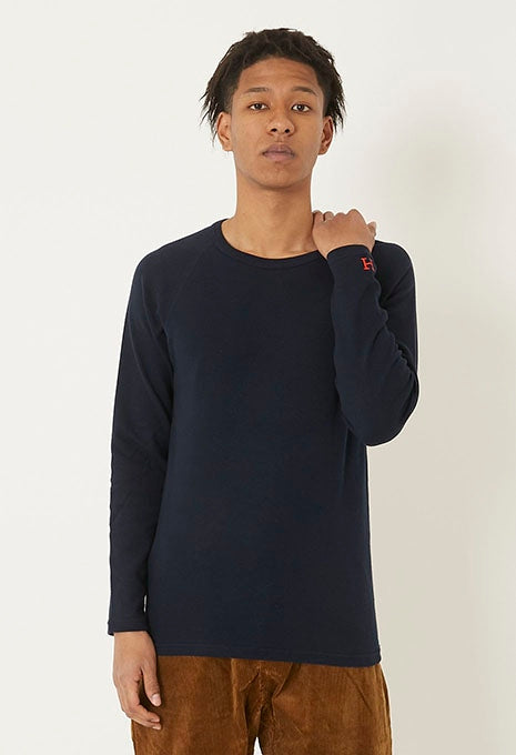 ストレッチフライス ロングスリーブ Tシャツ - DARK NAVY