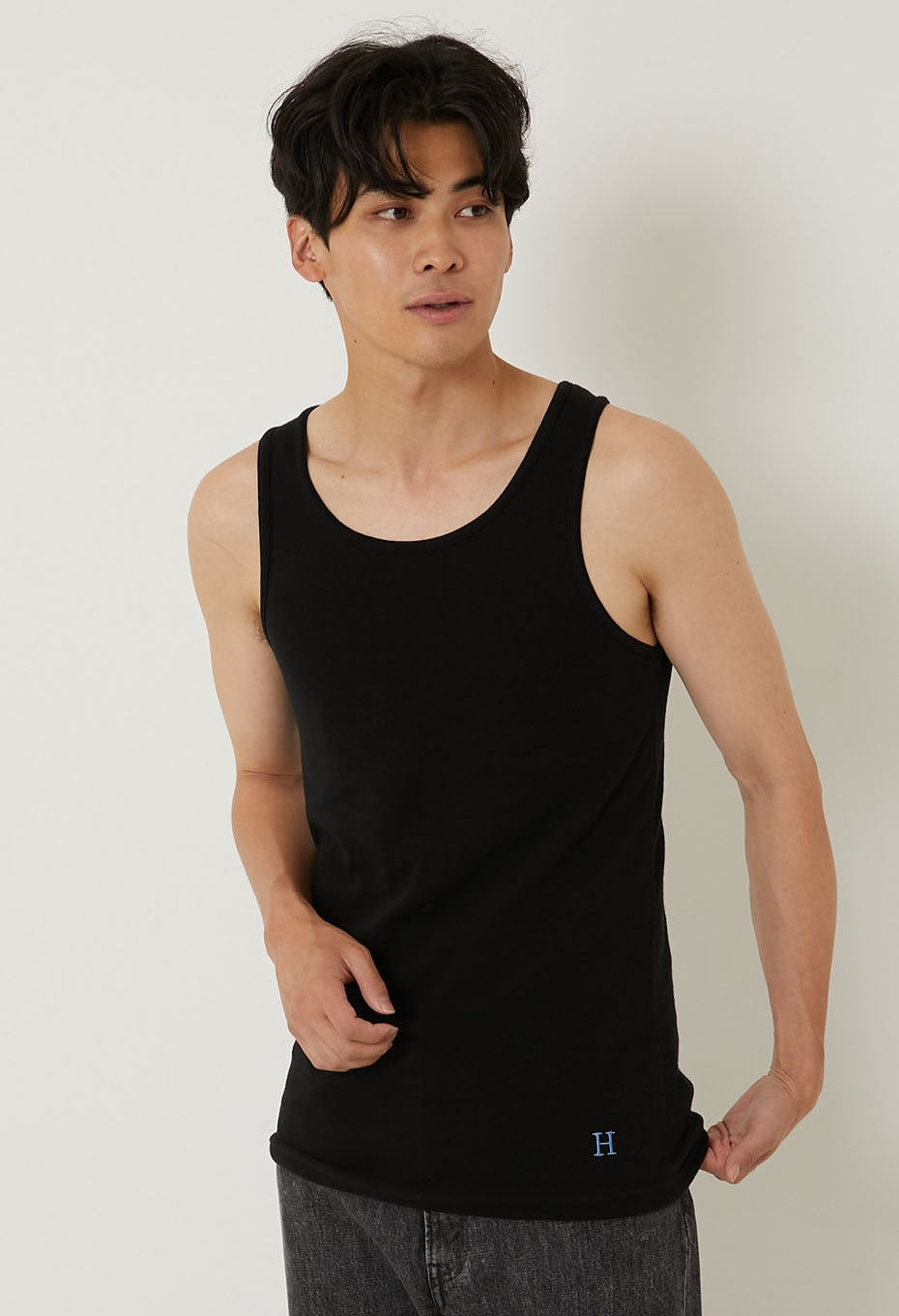 ストレッチフライス タンクトップ - BLACK