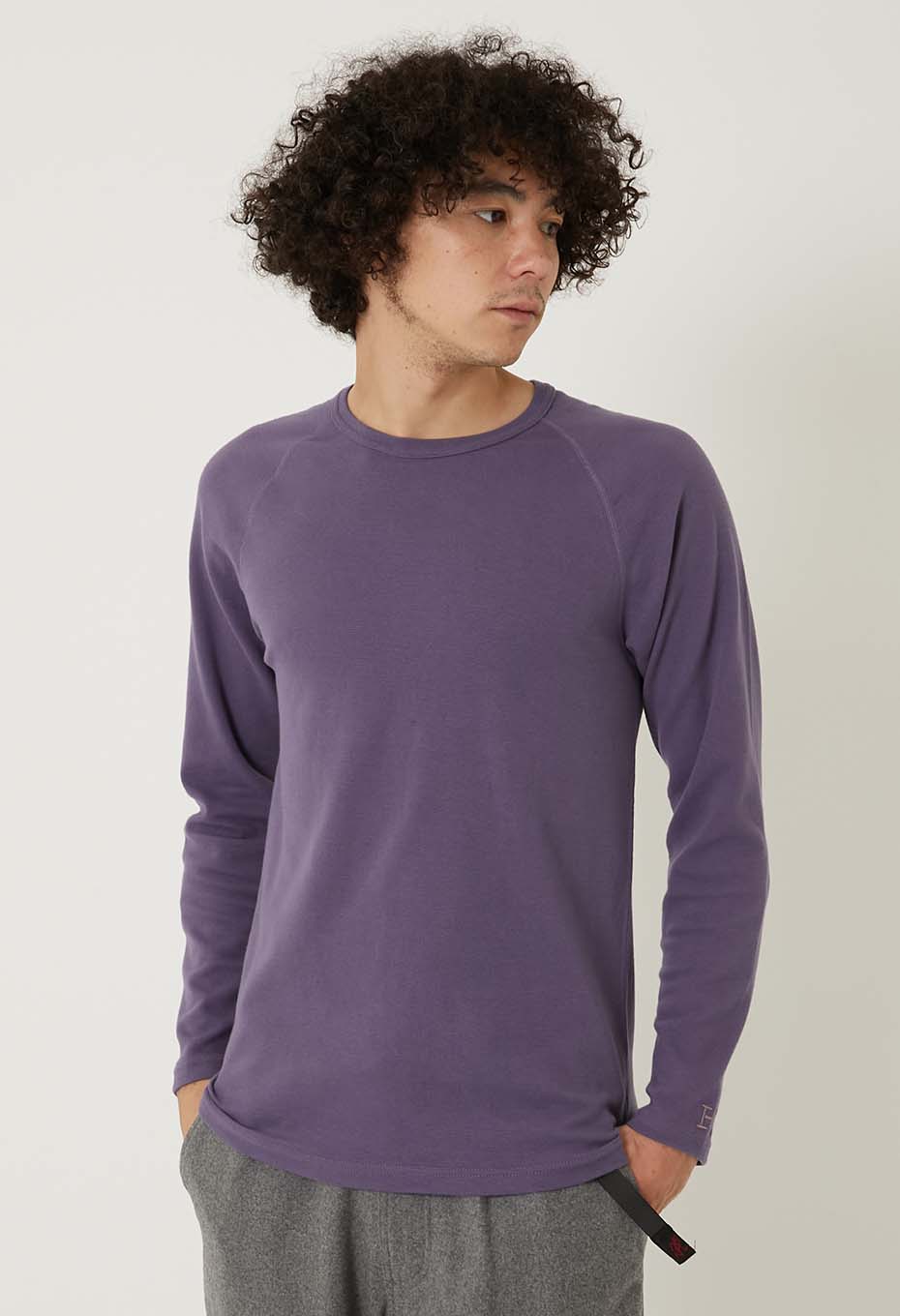 ストレッチフライス ロングスリーブ Tシャツ - DK PURPLE